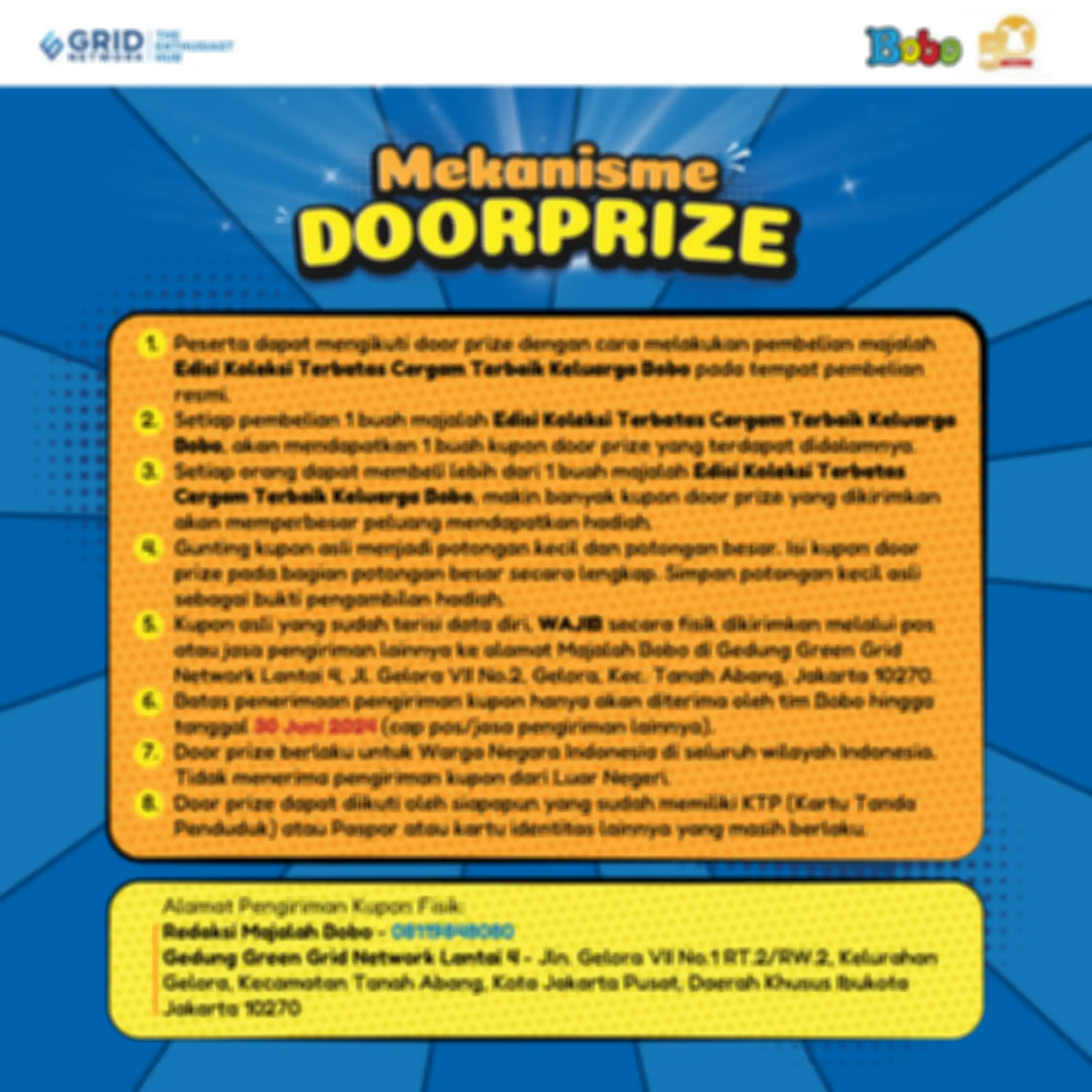 mekanisme doorprize majalah bobo