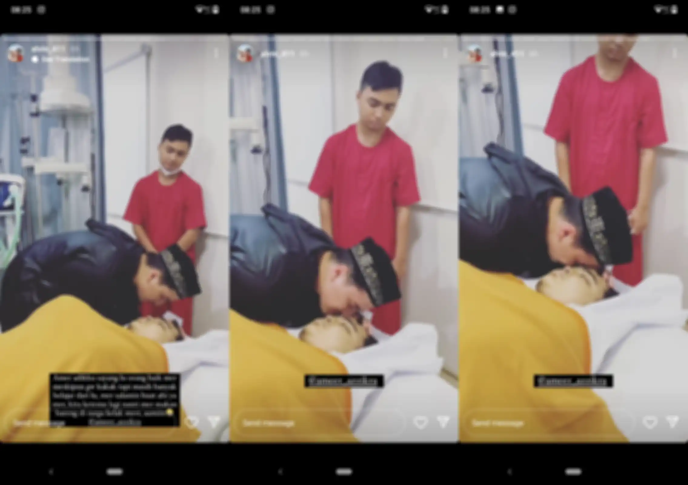 Alvin Faiz yang mencium kening Ameer Azzikra