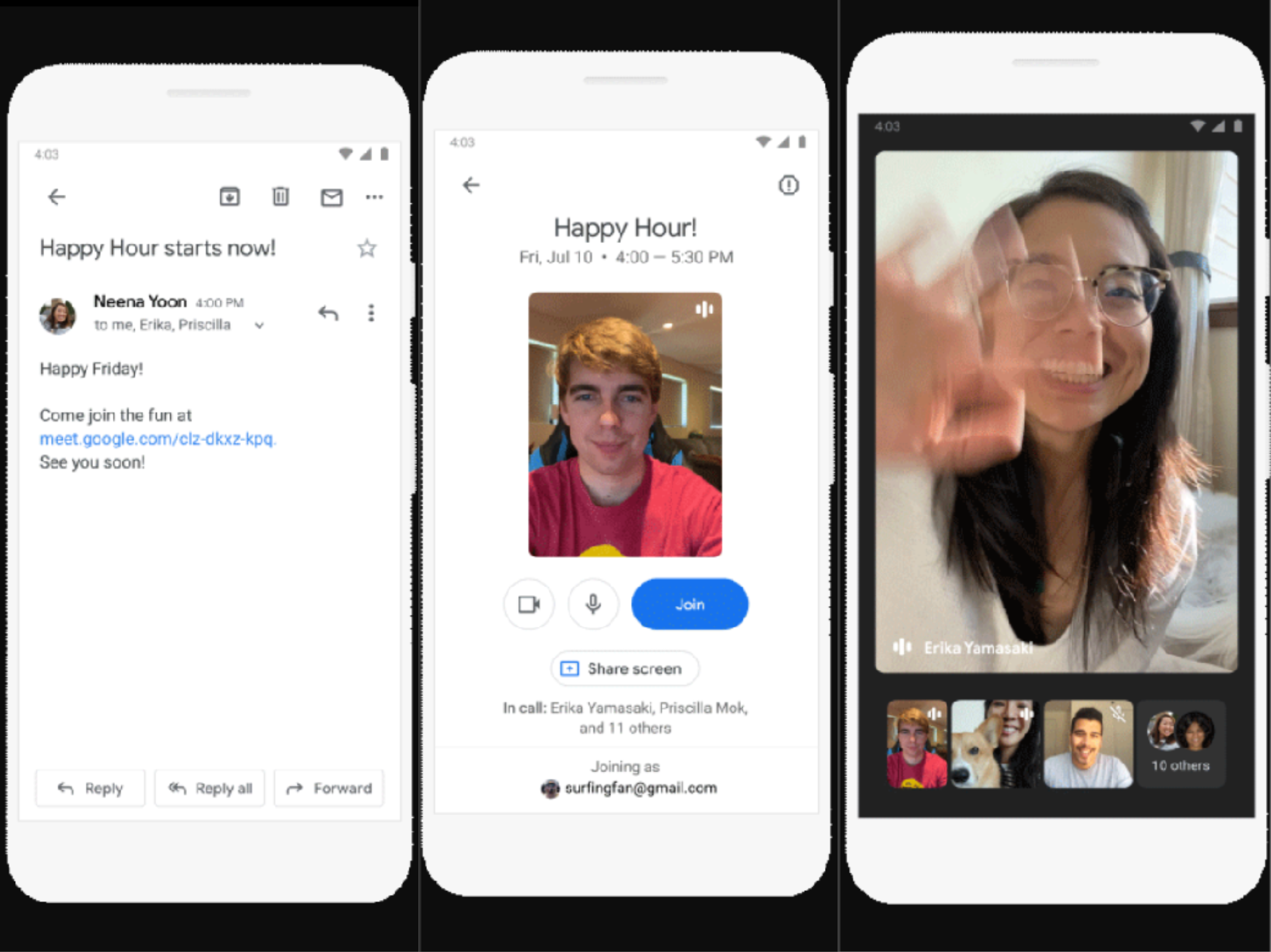 Google Meet di Gmail