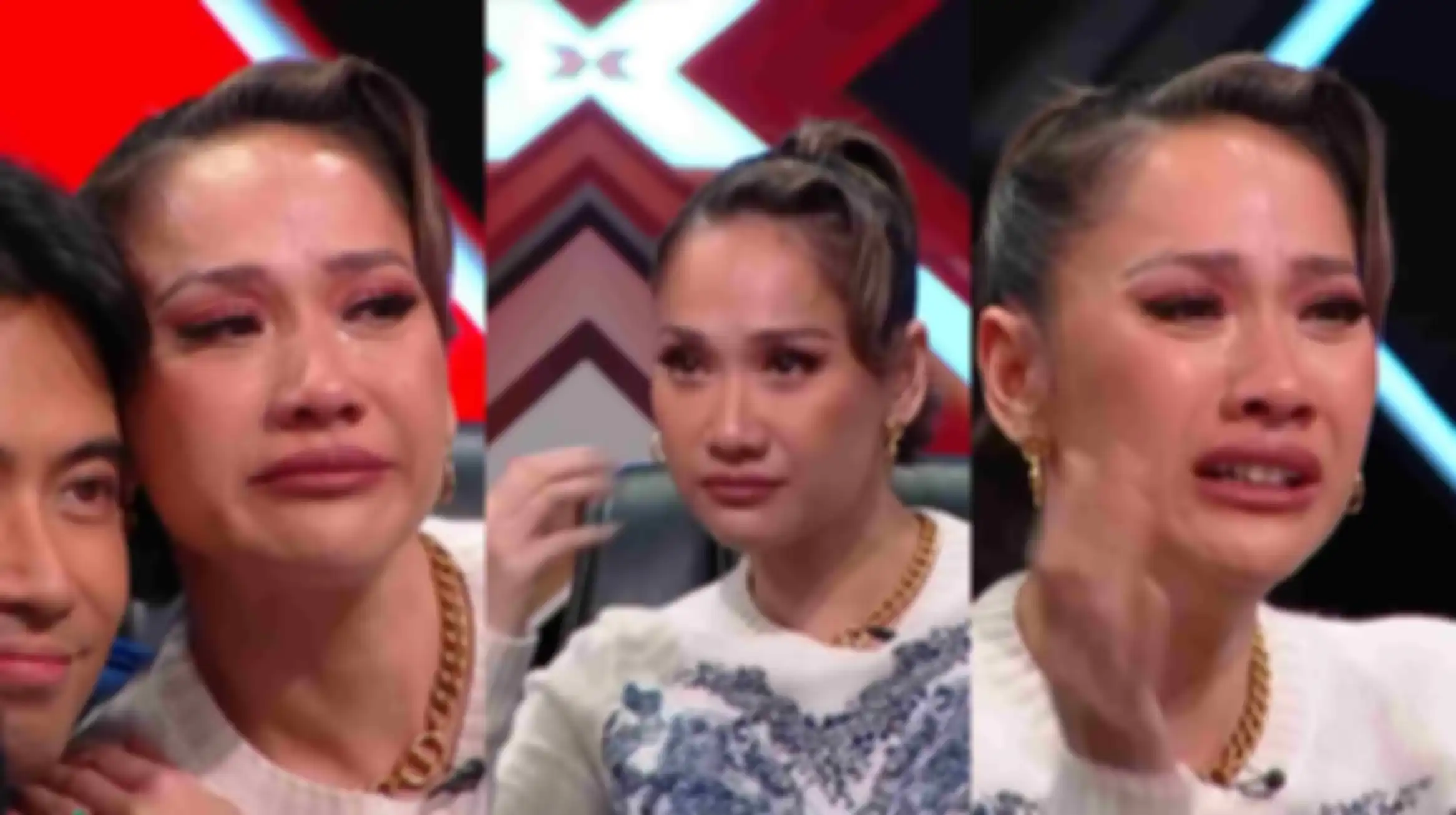 BCL menangis saat mendengar lagu ciptaan salah satu kontestan X Factor Indonesia.