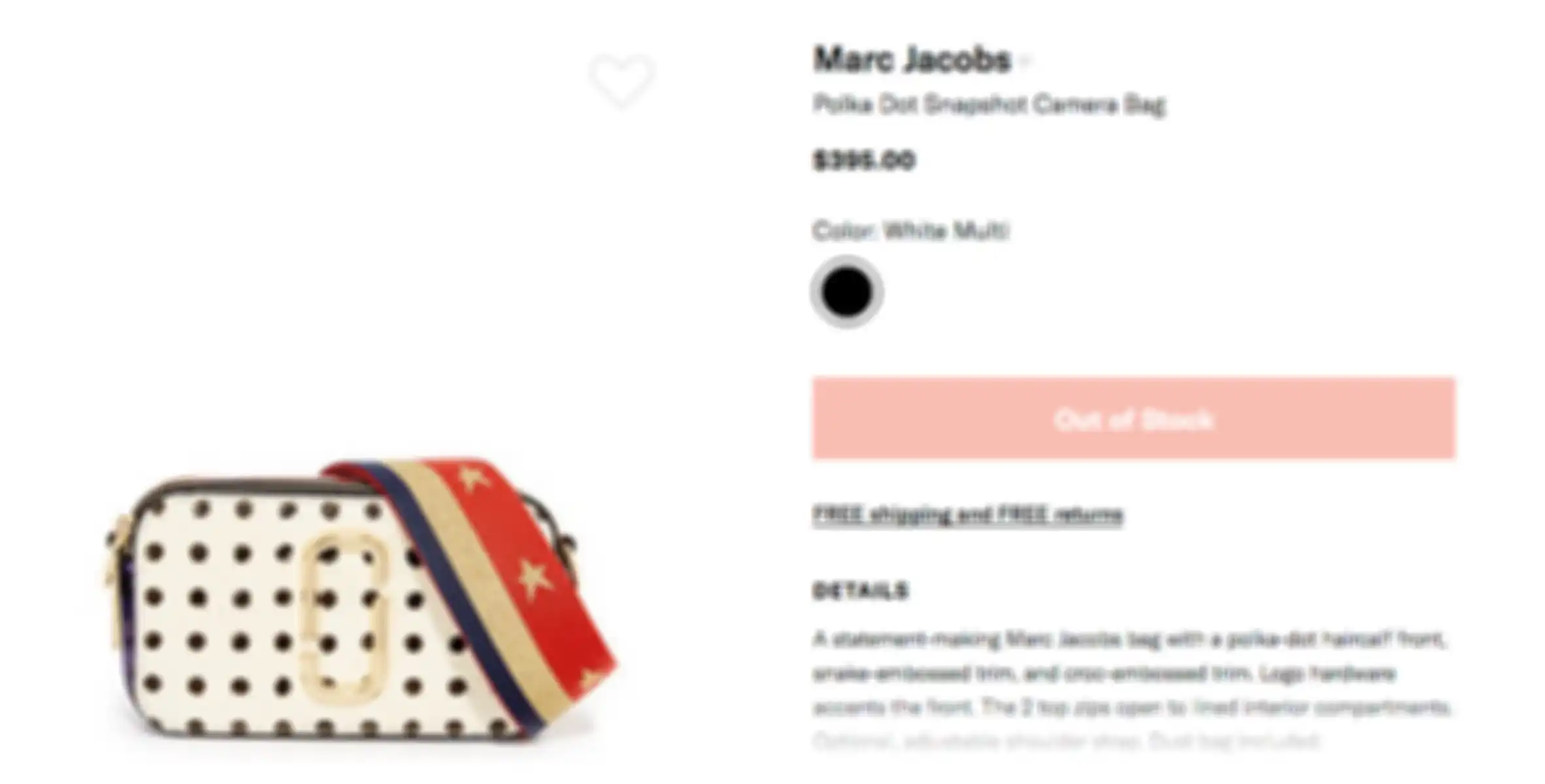 Marc Jacobs Snapshot Camera Bag