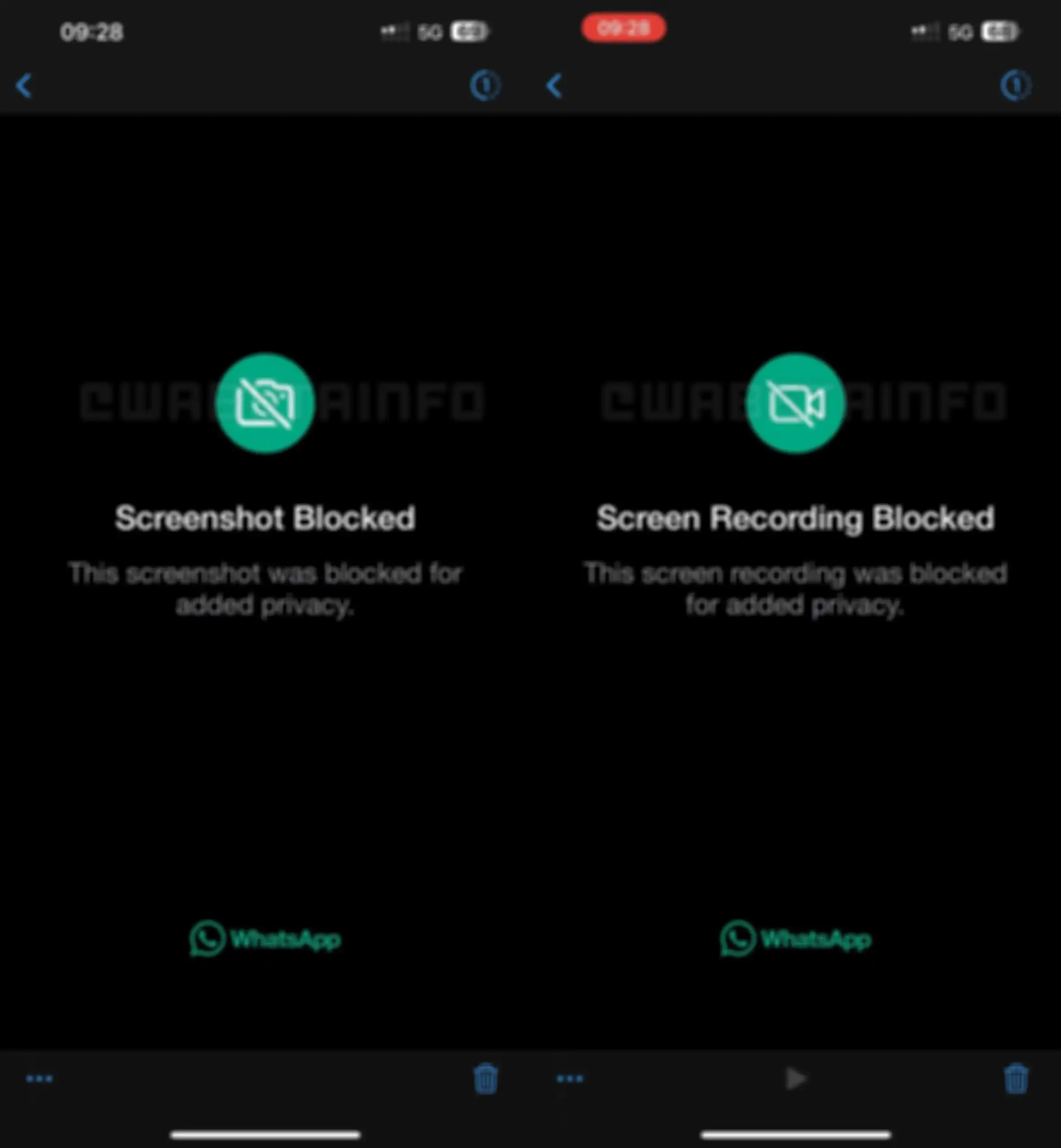Fitur privasi WhatsApp yang mampu memblokir screenshot dan screen record