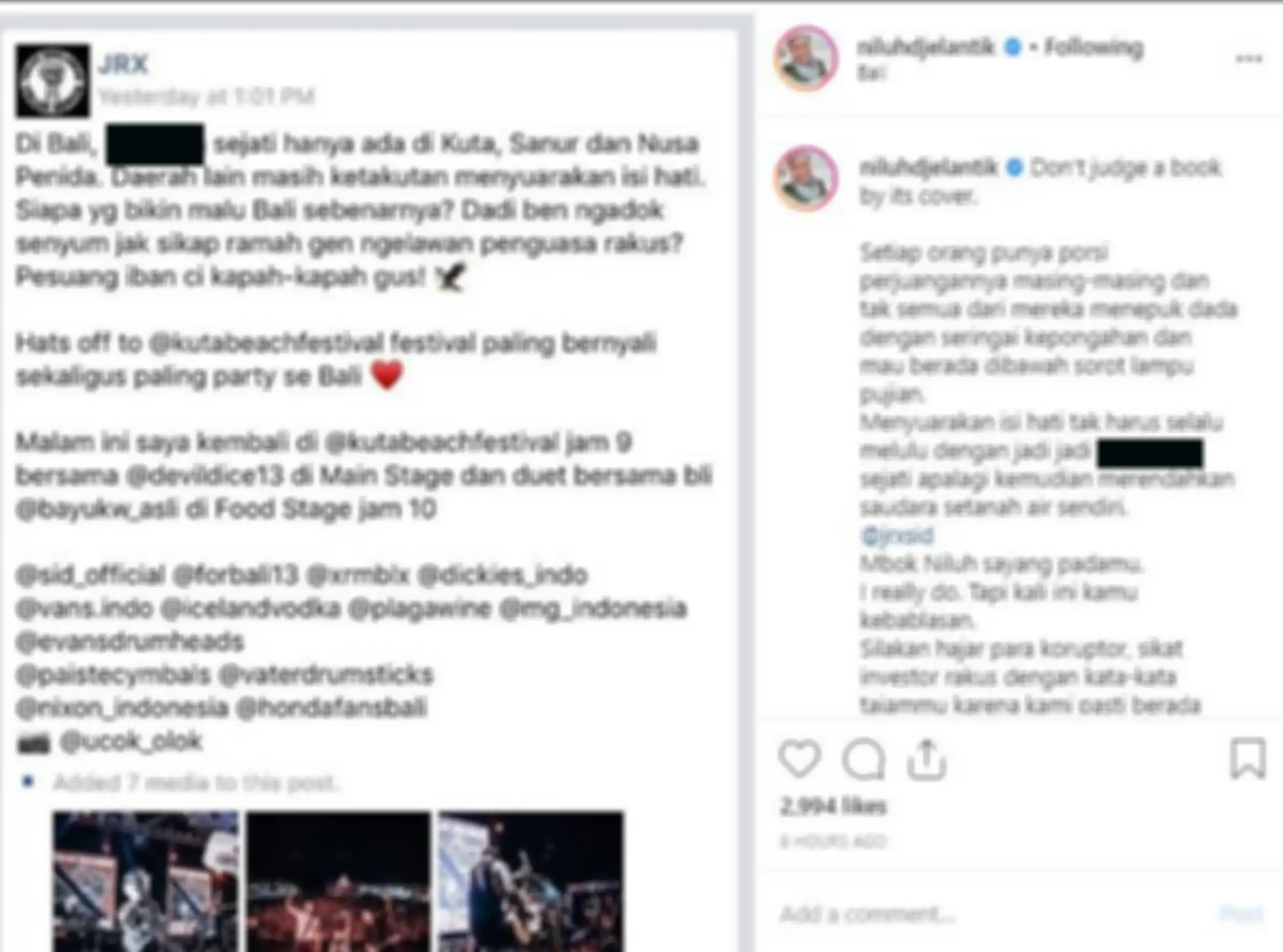 Niluh Djelantik komentari postingan Jerinx SID
