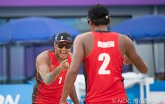 Voli Pantai Asian Games 2022 - Sempat Terseok-seok, Ashfiyah/Bintang Raih Kemenangan Kedua