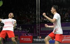 Pakai Jersey Baru Saat Tampil di Japan Open 2018, Fajar/Rian Sukes Menarik Perhatian Netizen