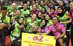 Tak Terkalahkan, Tim Putri Jakarta PGN Popsivo Polwan Juara Putaran I Proliga 2019