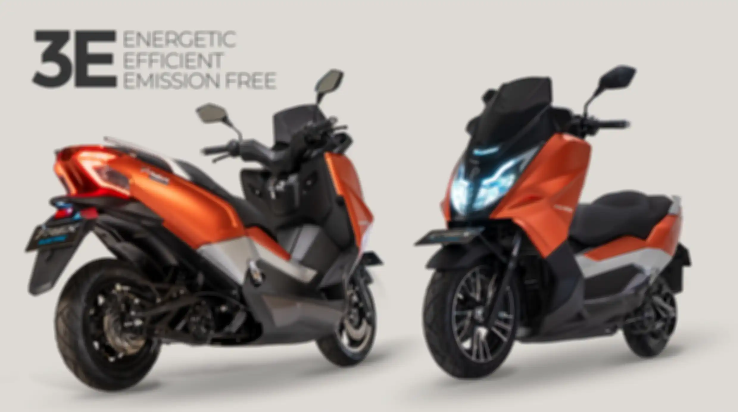 Tampilan depan dan belakang motor listrik Polytron T-Rex.