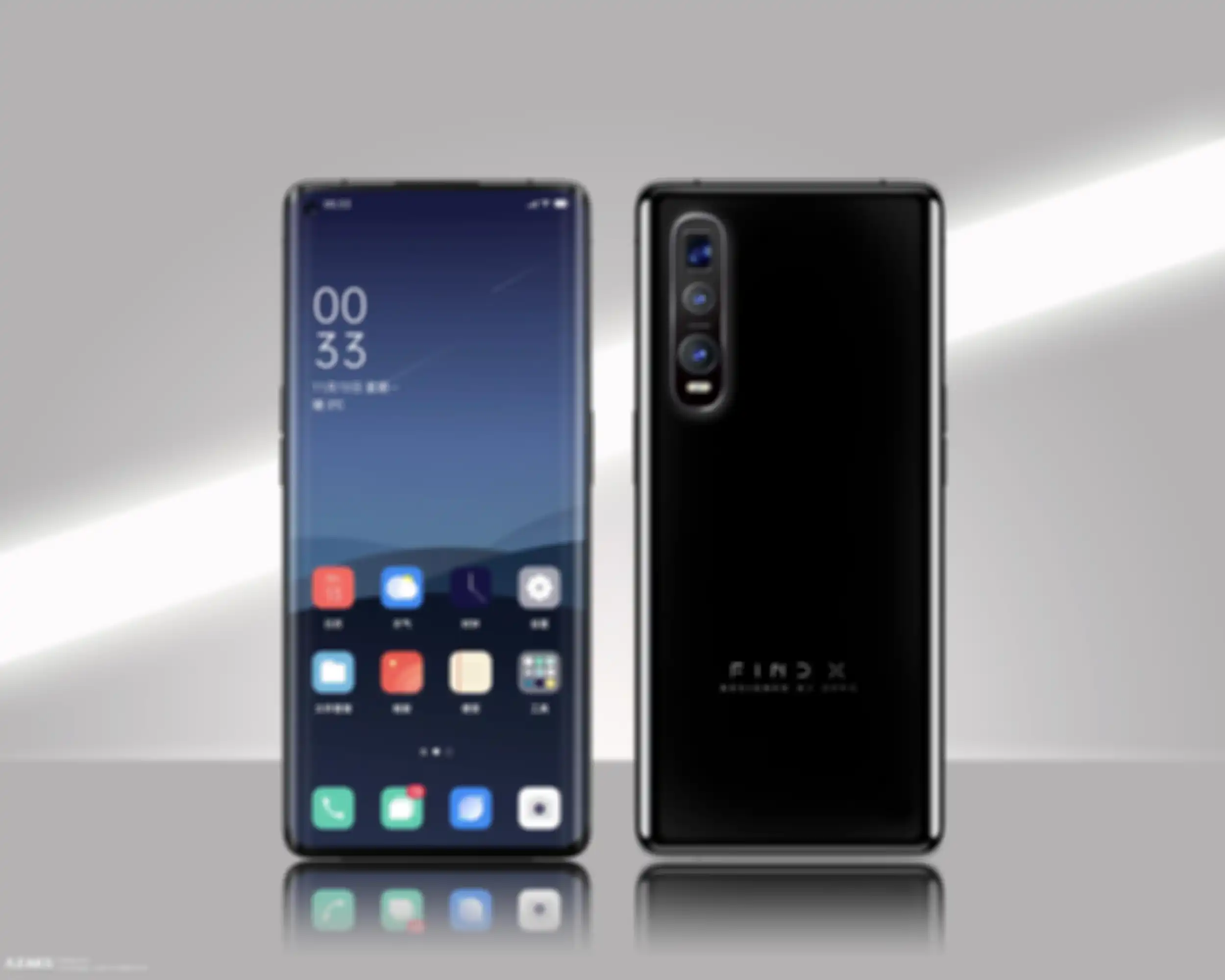 Desain bagian depan dan belakang Oppo Find X2