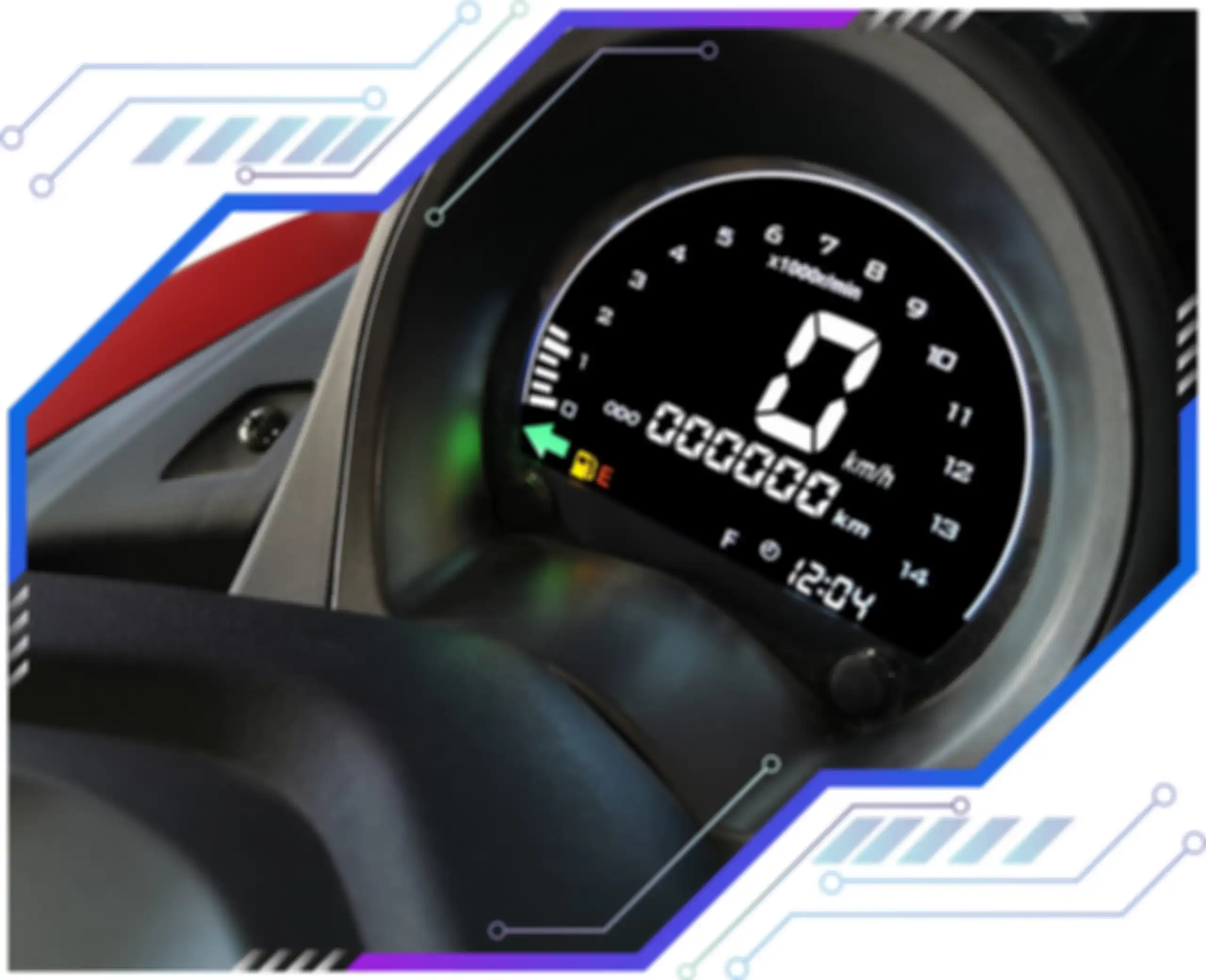Desain spidometer lebih lengkap dari Yamaha NMAX dengan tambahan indikator RPM