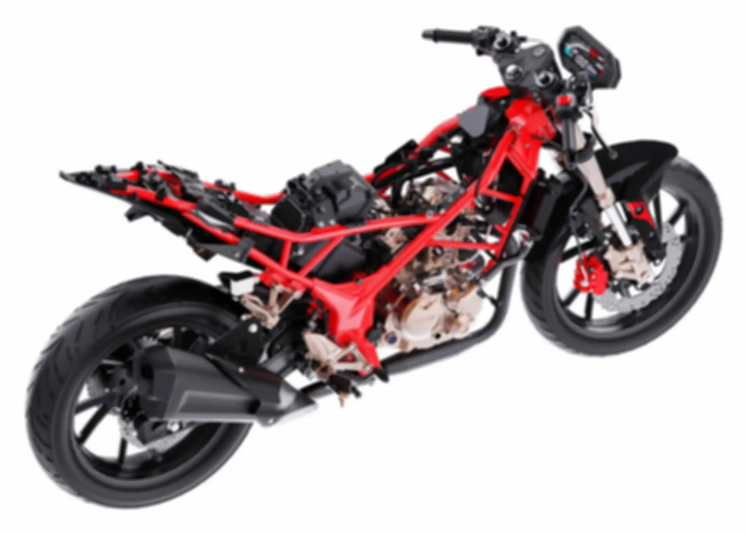 Rangka sasis trellis di GPX Demon GR200R.