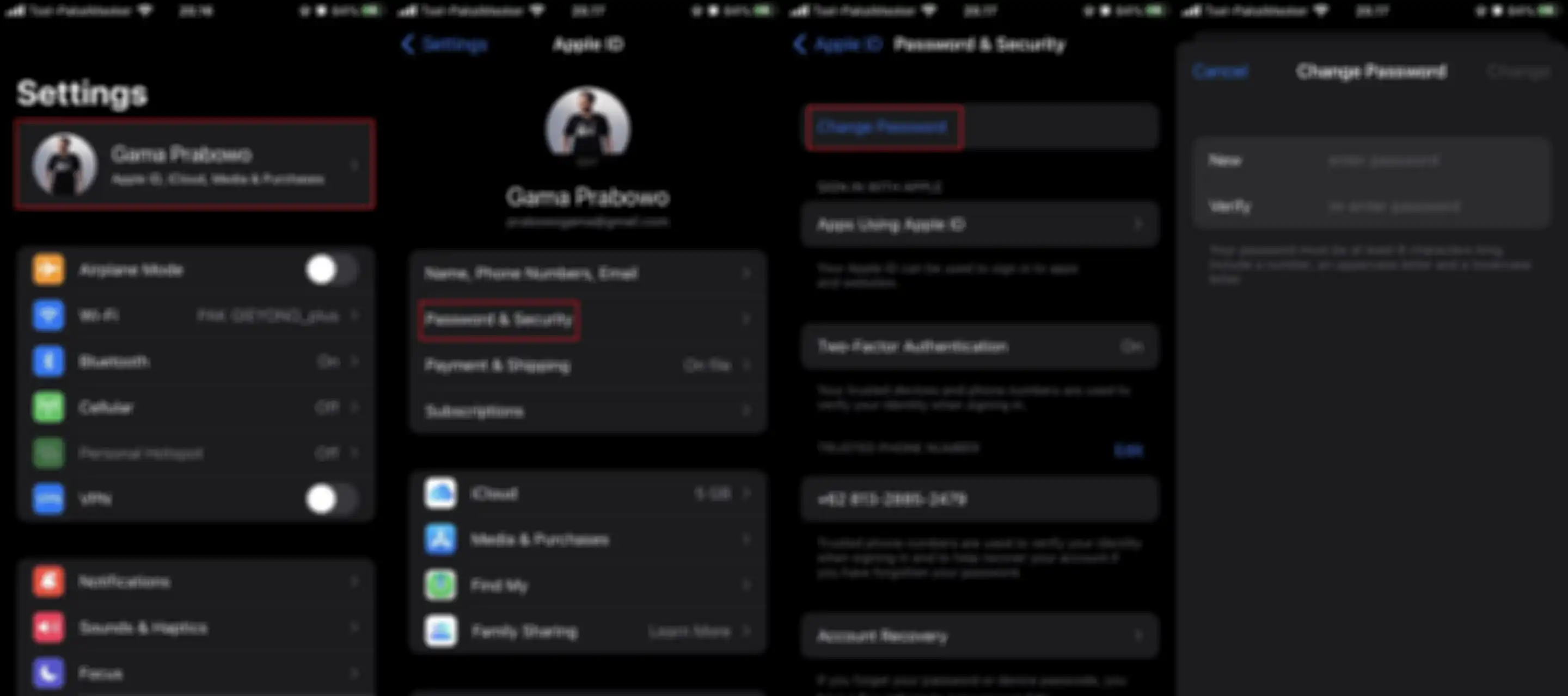Cara ubah password Apple ID