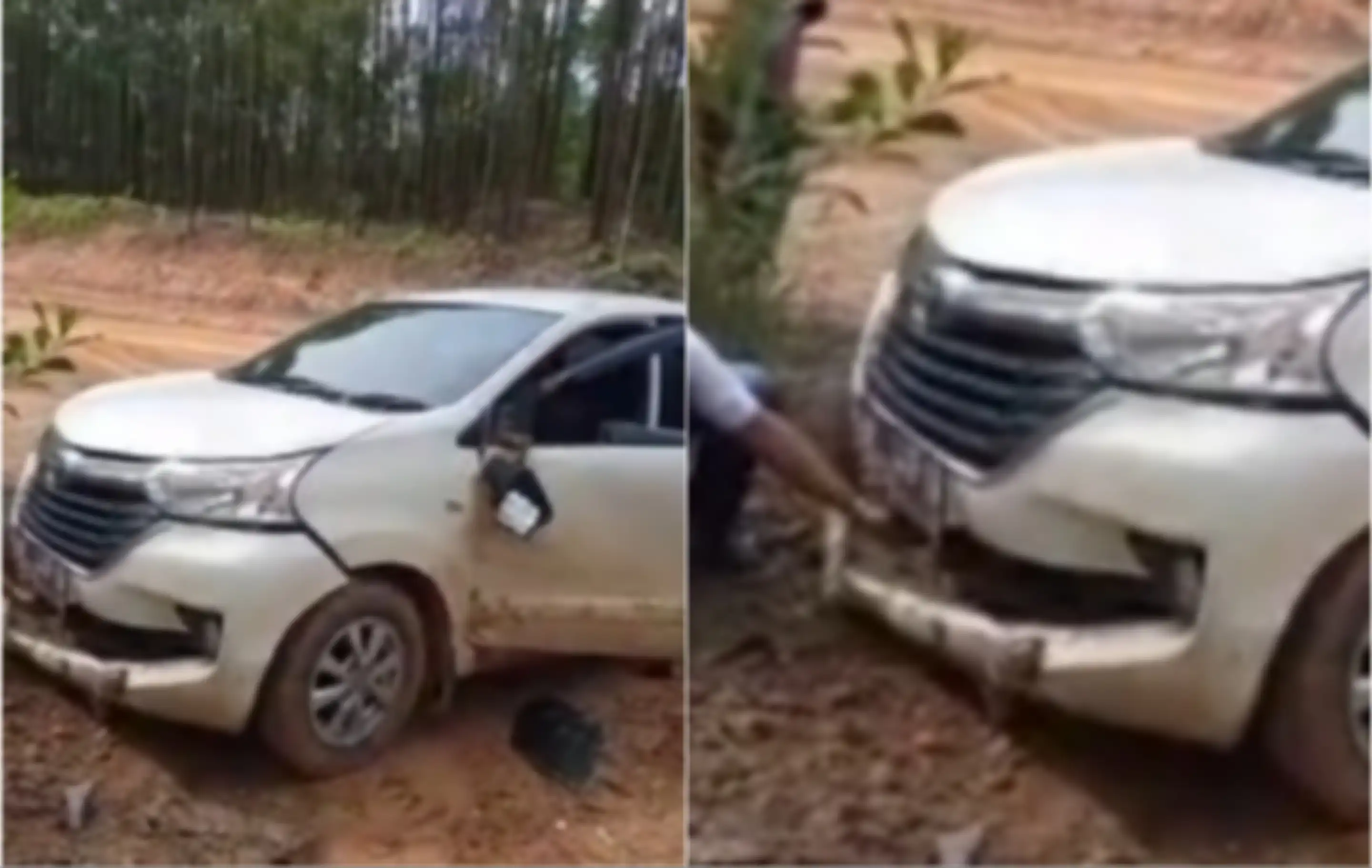 Kondisi mobil tim ustaz Zacky Mirza