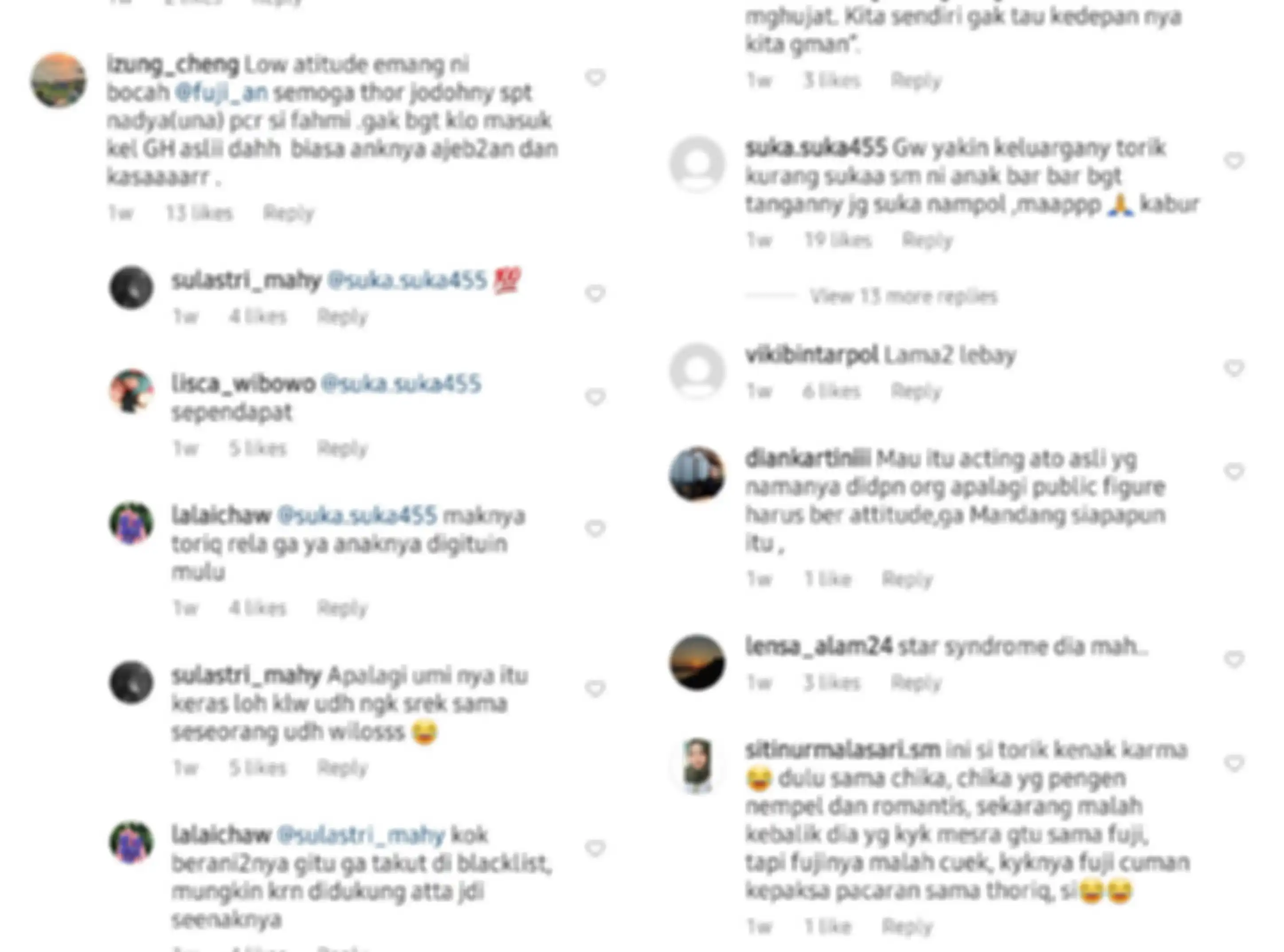 Fuji dihujat netizen usai bentak Thariq di depan kamera