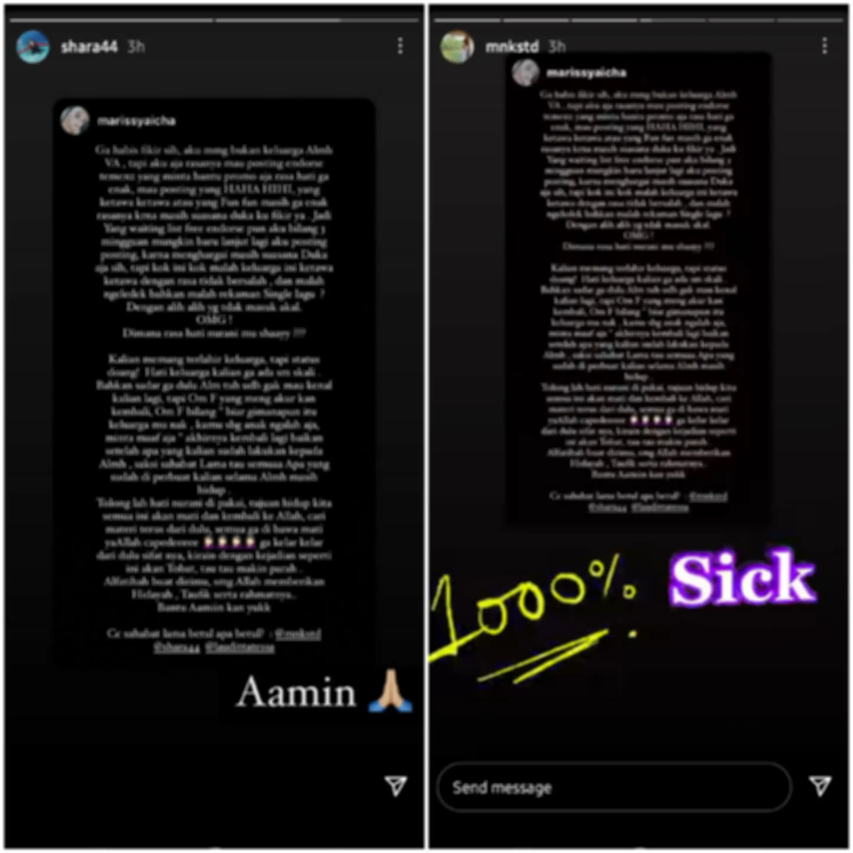 Unggahan Sahabat Vanessa Angel