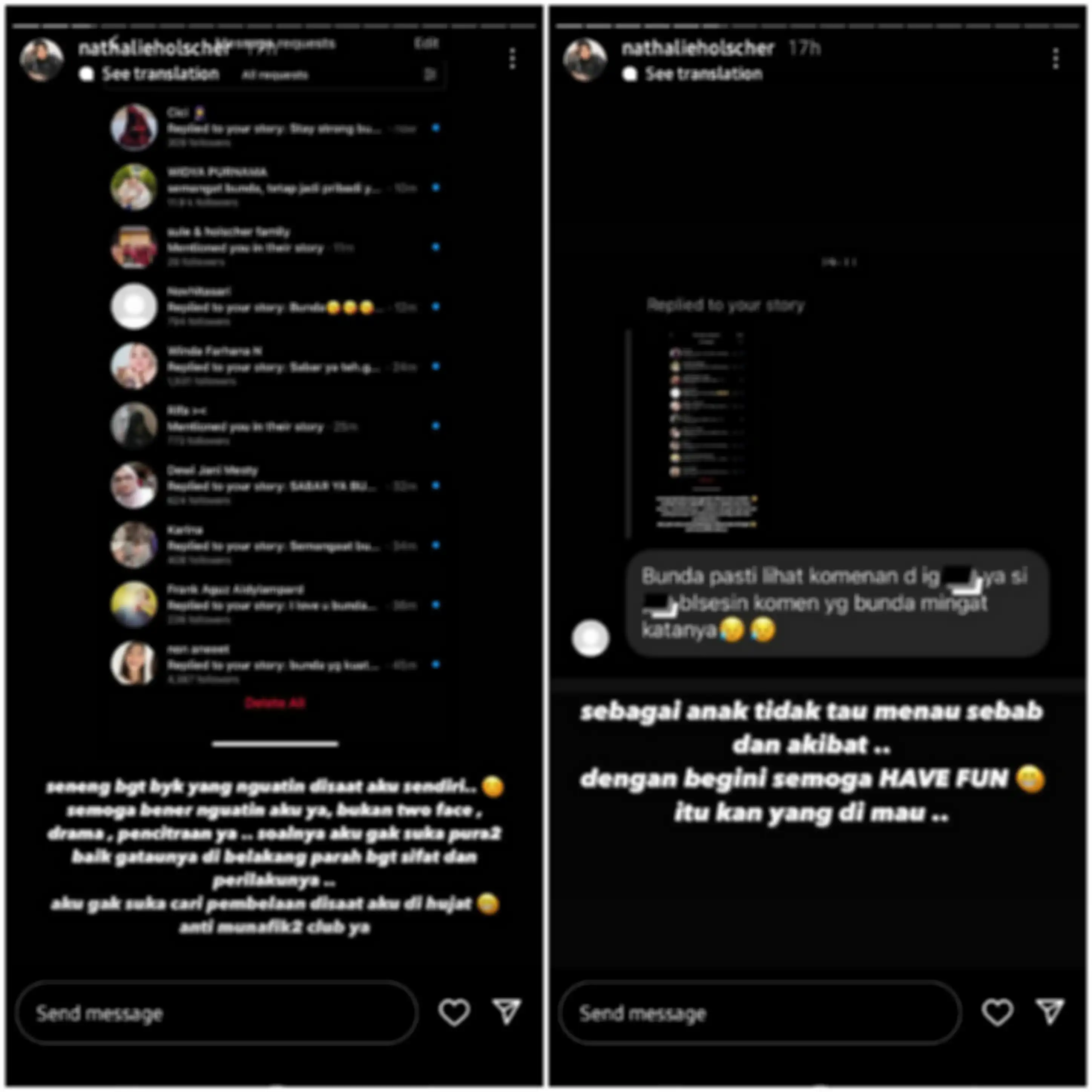 Nathalie Holscher singgung banyaknya orang yang kembali ungkit prahara rumah tangga gegara ucapan Putri Delina