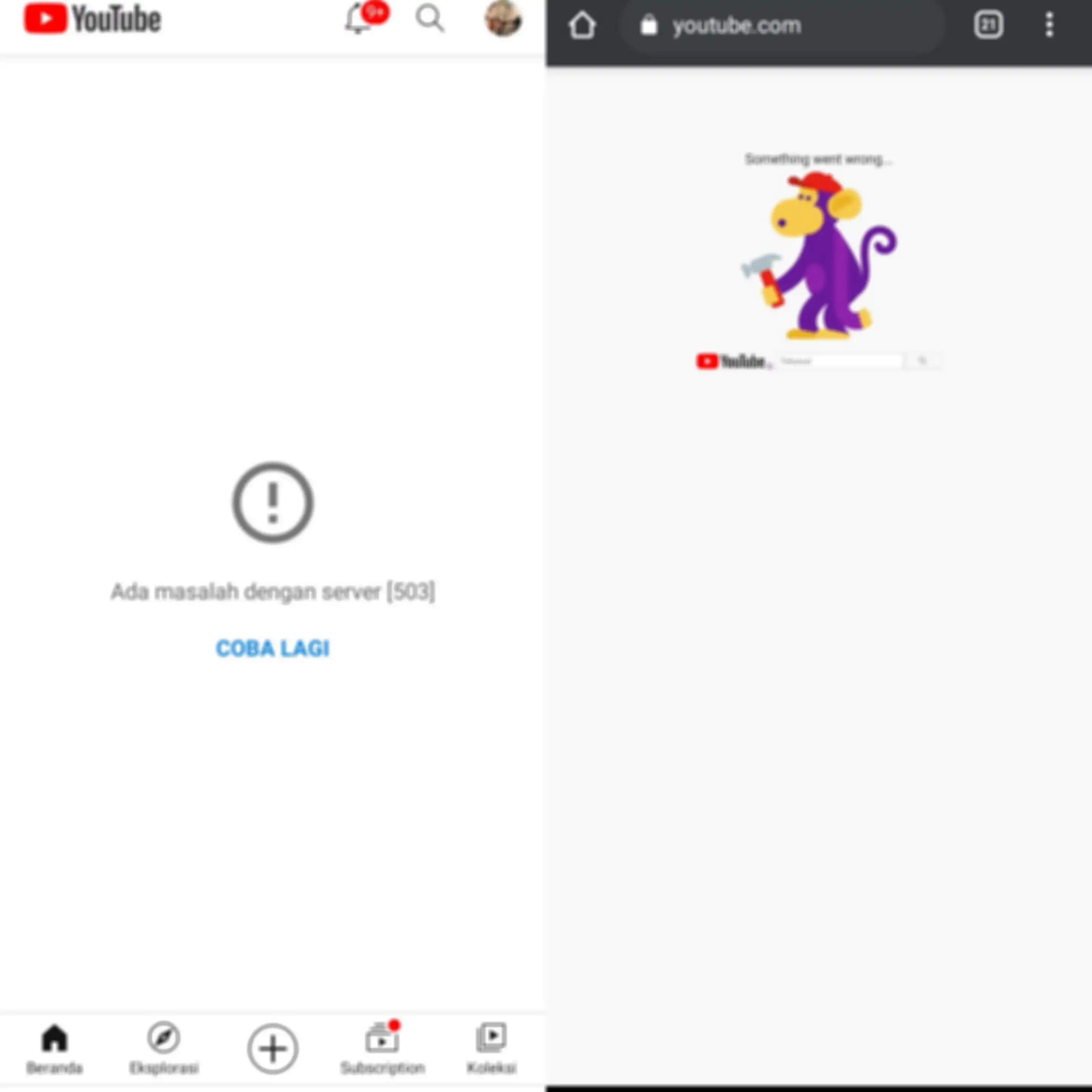 Youtube Down