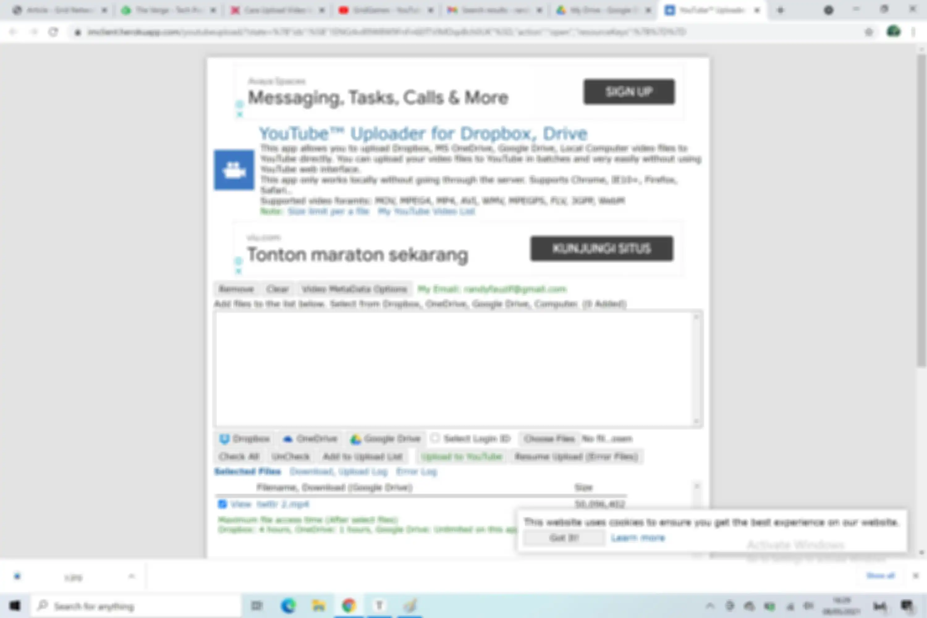 upload video youtube