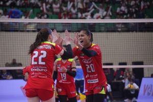 Hasil Proliga 2025 - Mantan Pemain Red Sparks Masih Belum Panas, Pertamina Dominan atas Electric