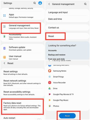 Cara factory reset di HP Android