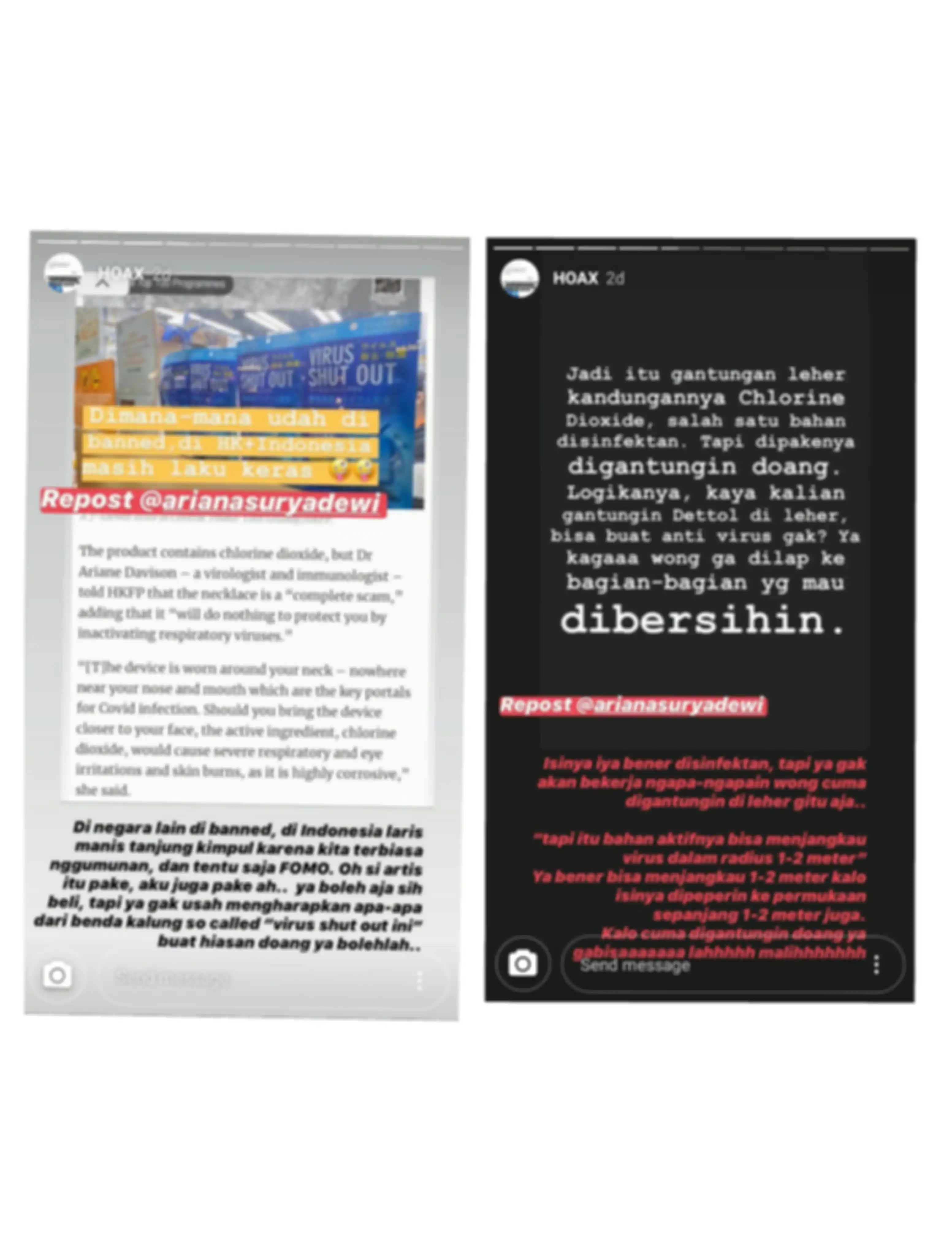 Dr. Mita sebutkalung antivirus itu hoax