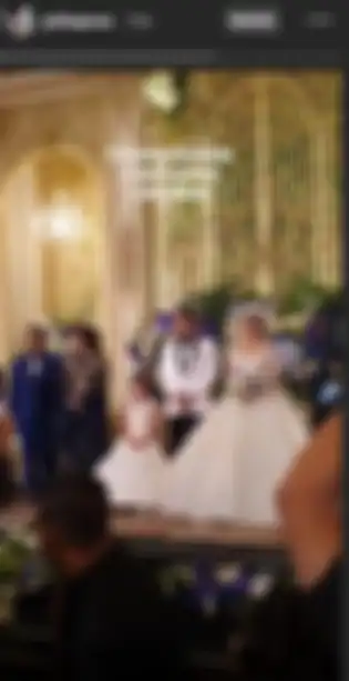 Abdulla Alwi dan Tania Nadira di acara resepsi pernikahan