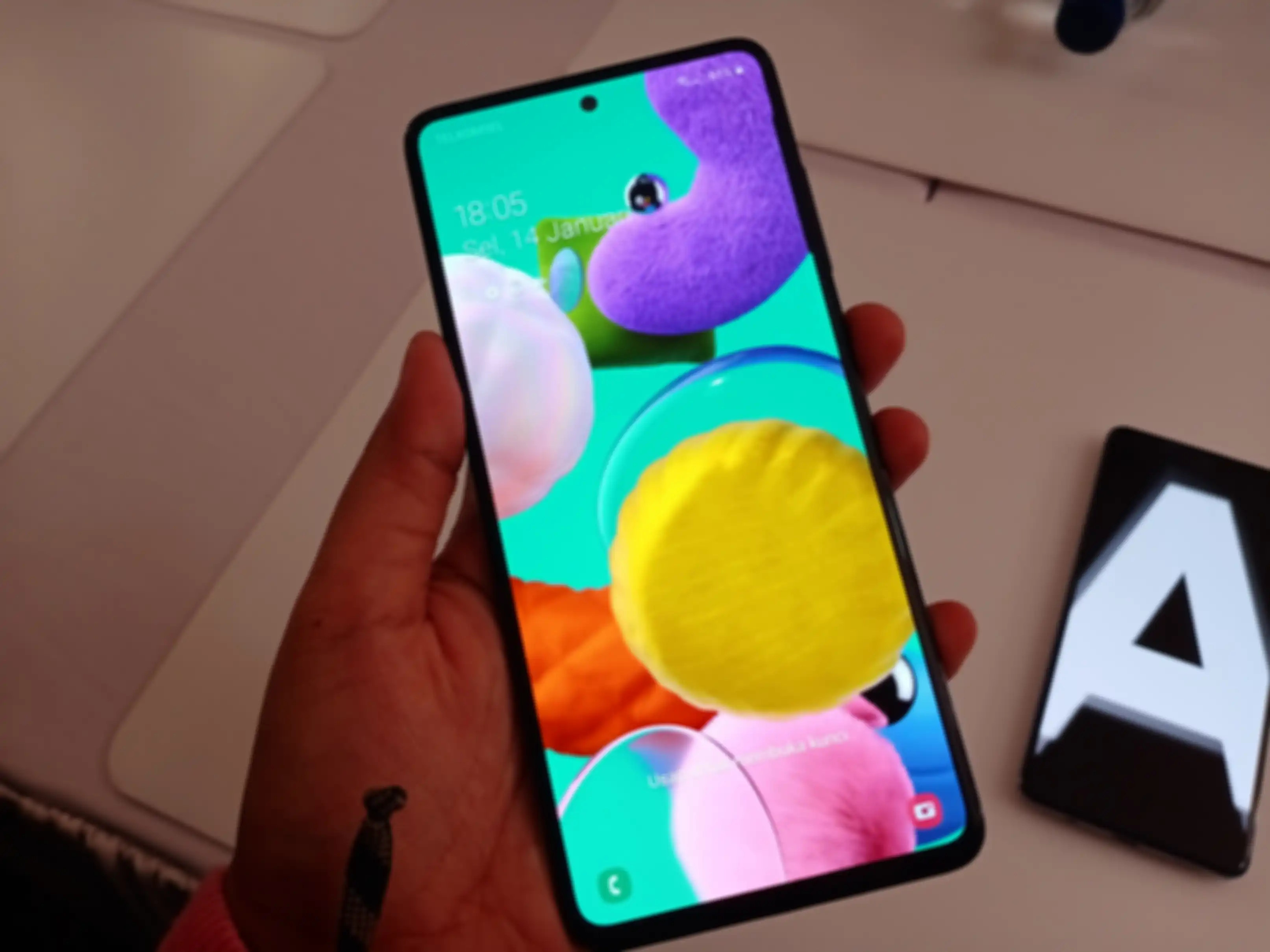 Tampilan layar Galaxy A51.