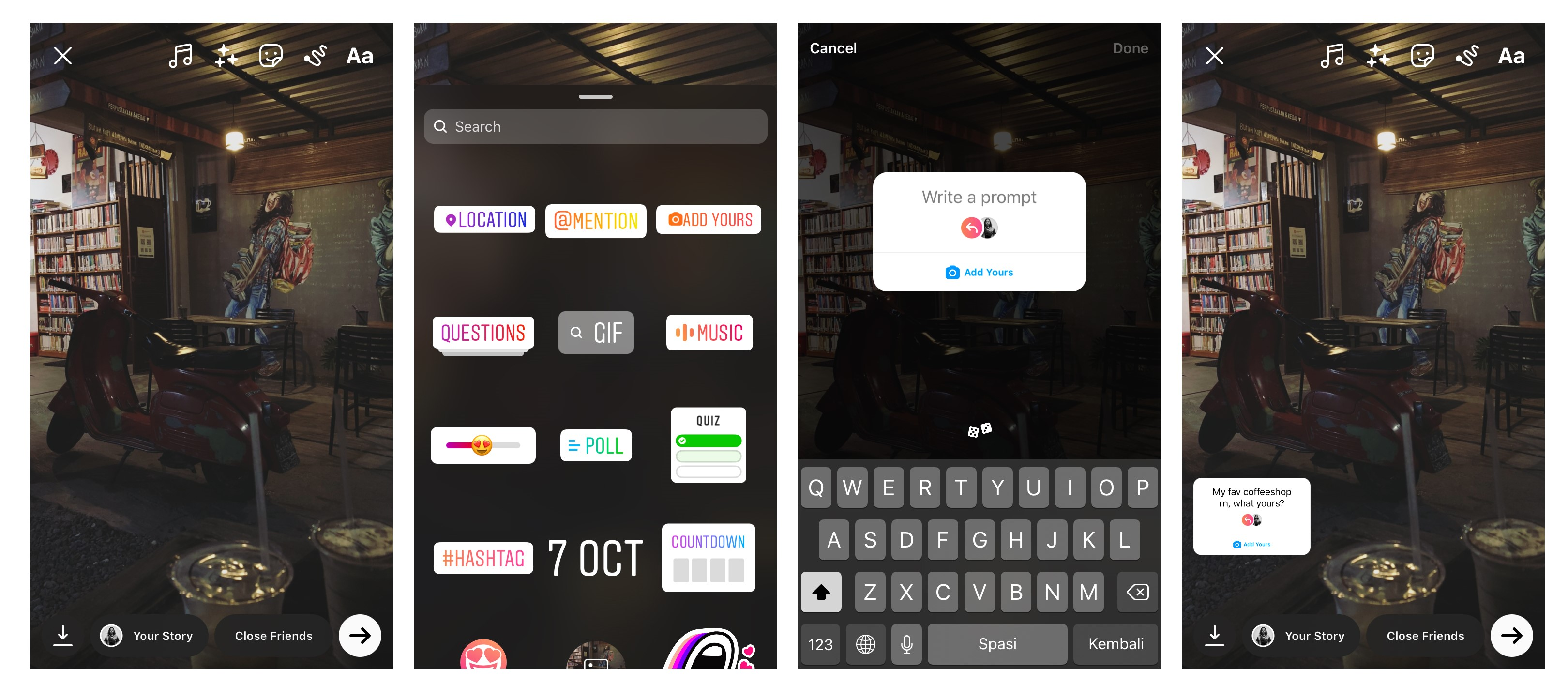 Cara menggunakan stiker Add Yours di Instagram Stories