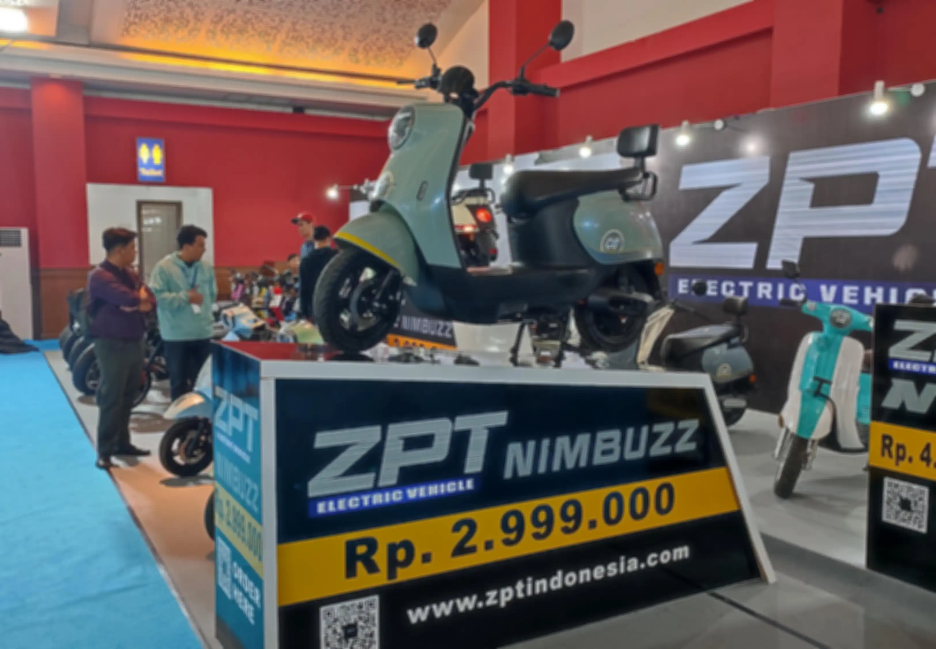 Harga motor listrik ZPT Nimbuzz Rp 2,999,000 di PEVS 2024.