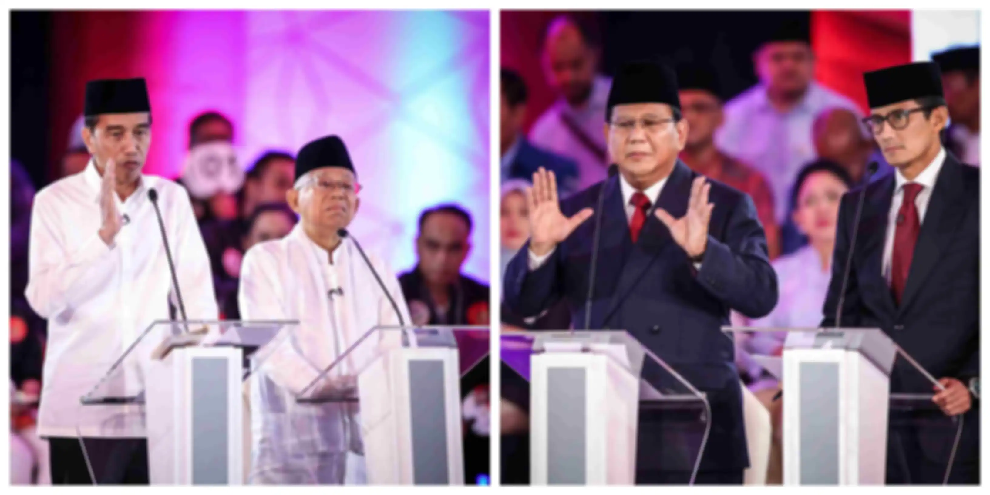 para kandidat di Debat Pilpres 2019
