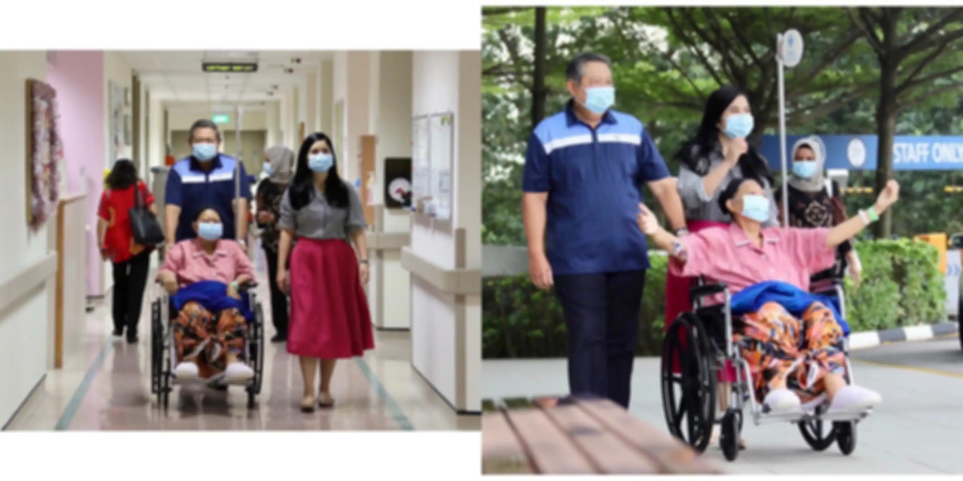 Foto Ani Yudhoyono saat diperbolehkan jalan-jalan