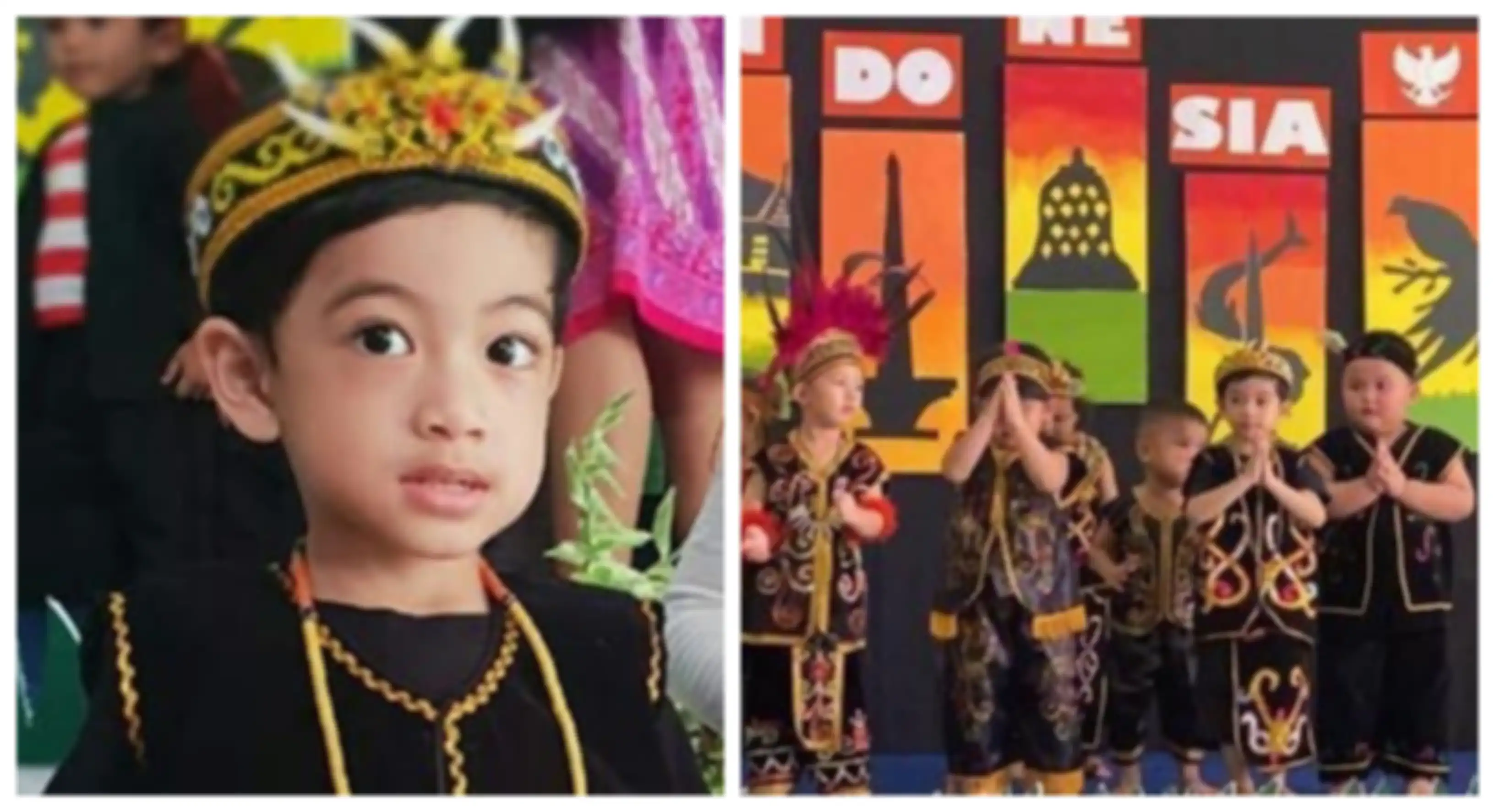 Jan Ethes Pentas Tari Pakai Baju Adat Dayak, Intip Gaya Menggemaskan Cucu Jokowi di Atas Panggung Pentas