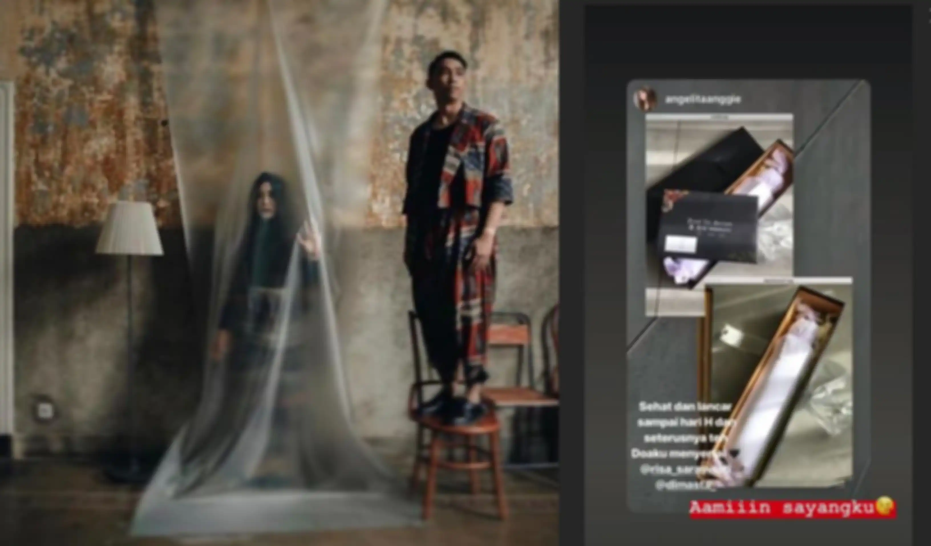 sempat viral dengan undangan poncong dan konsep prewedding yang horor, Risa Saraswati akhirnya melahirkan anak pertama