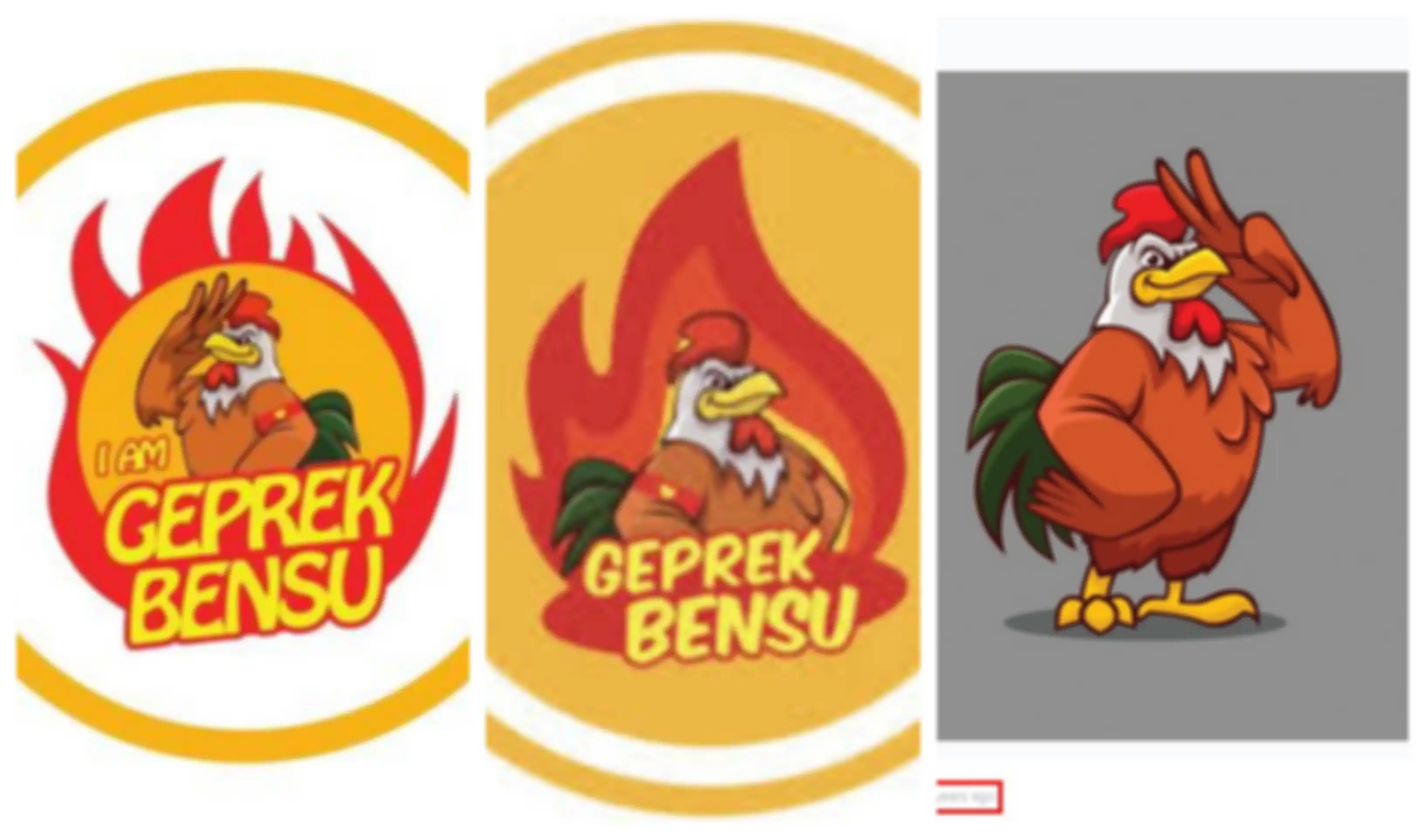 Logo Geprek Bensu dan Iam Geprek Bensu diduga hasil comotan dari web grafis gratis