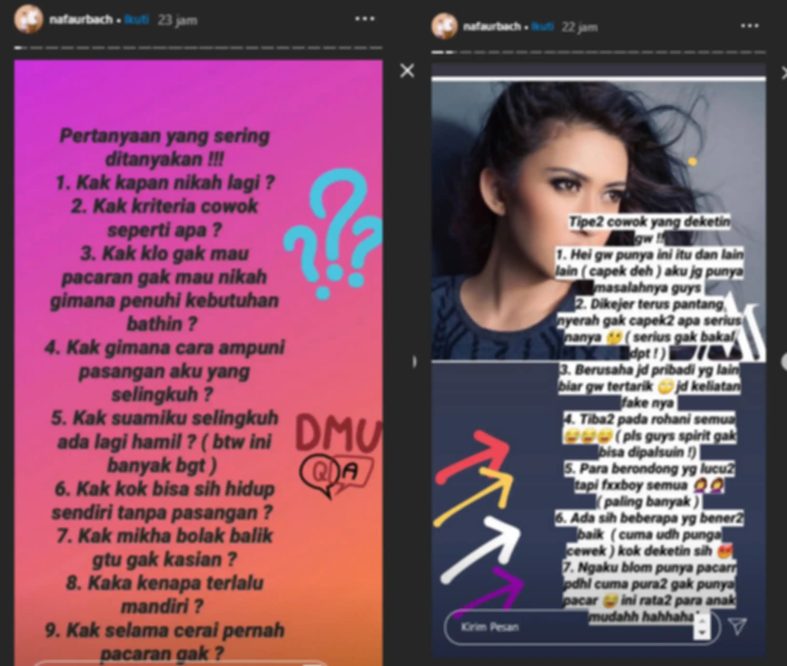 Ditanya tentang cara memaafkan pria yang berselingkuh, begini tanggapan Nafa Urbach.