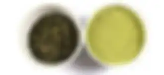 Ilustrasi teh hijau dan matcha