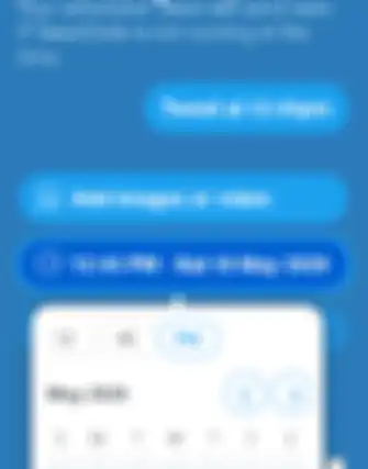 Tampilan TweetDeck untuk jadwalkan postingan Tweet.