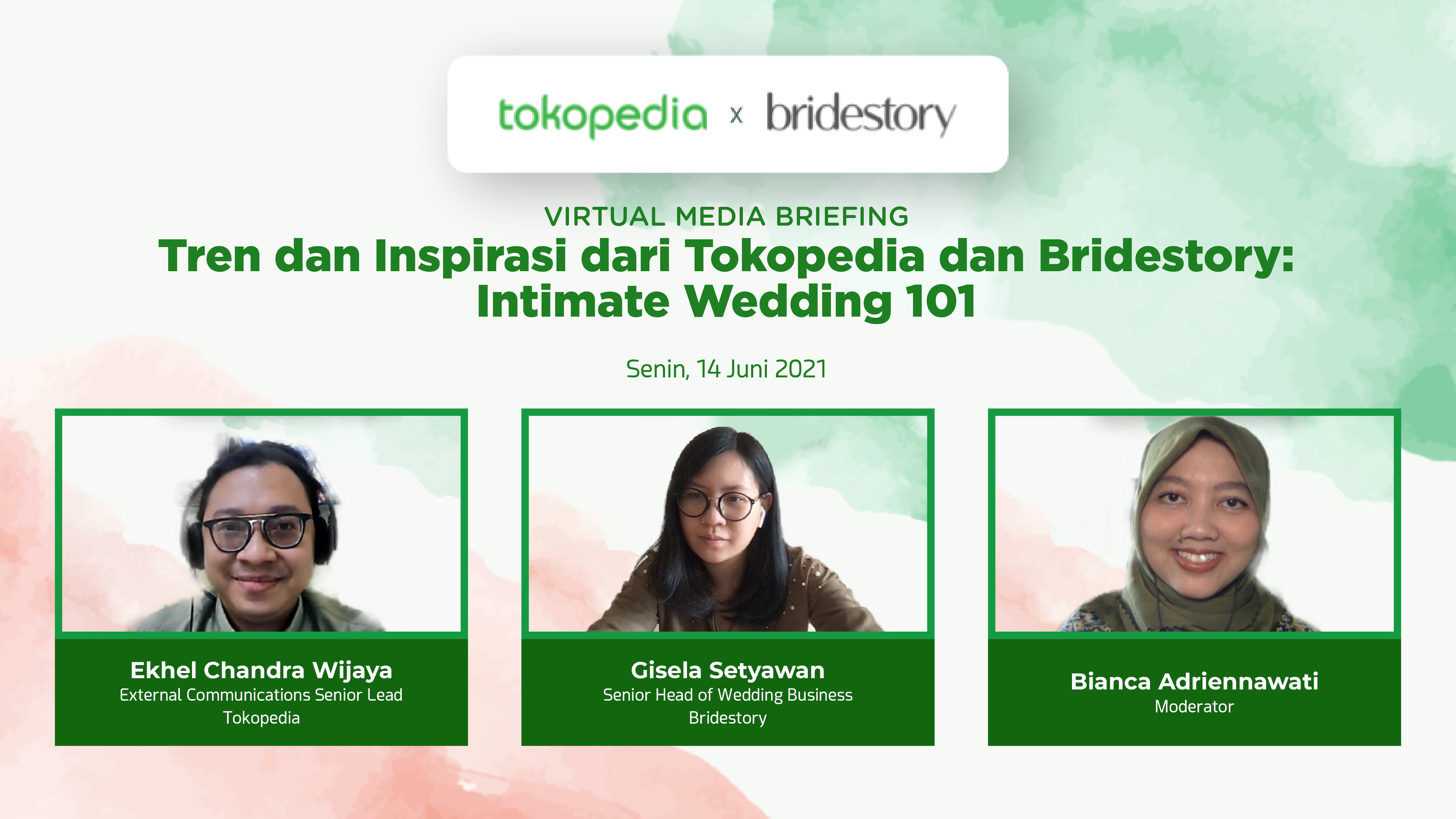 Tokopedia dan BrideStory ceritakan tren pernikahan di pandemi ini.