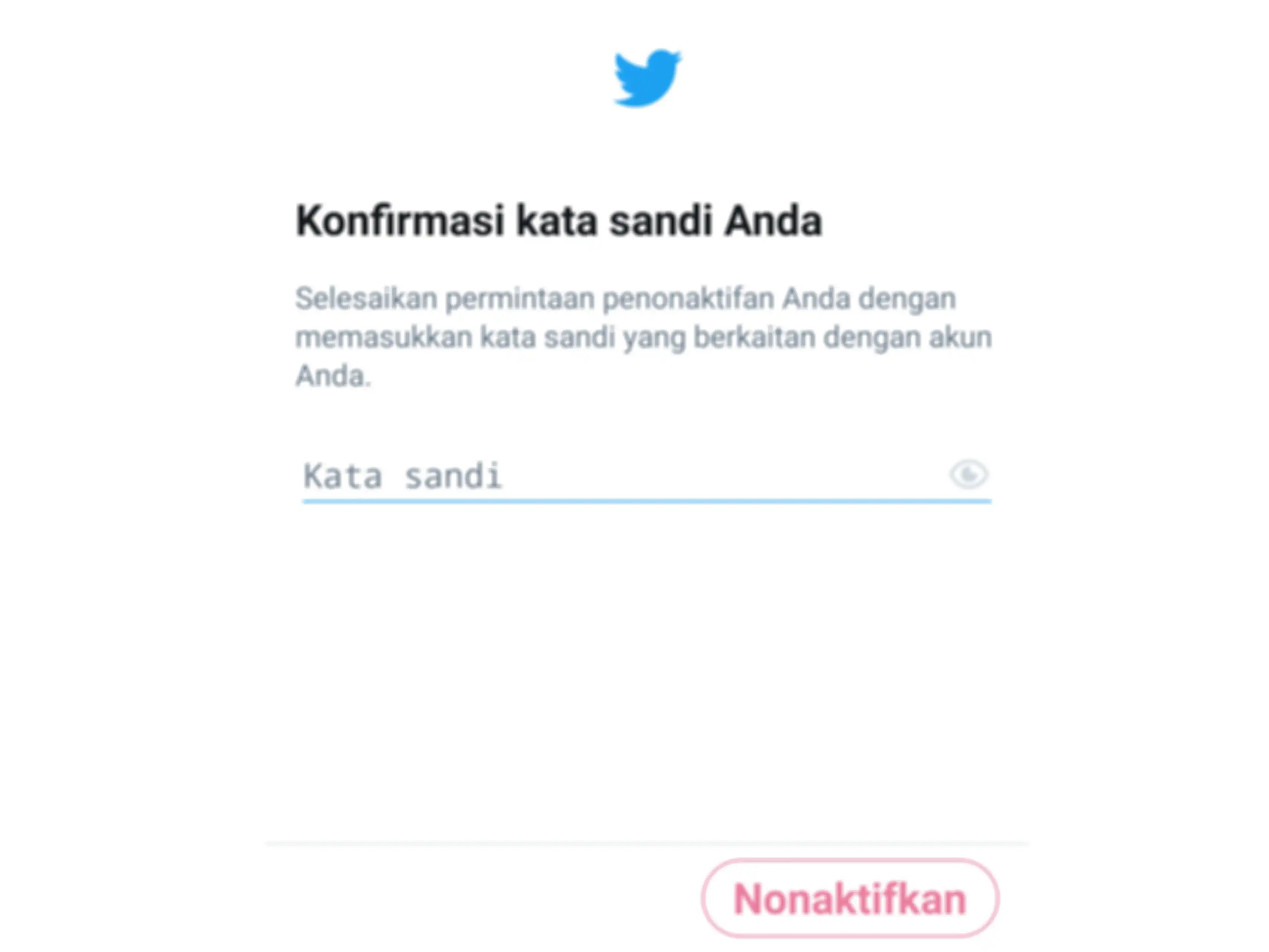 Isi kata sandi lalu klik lagi nonaktifkan