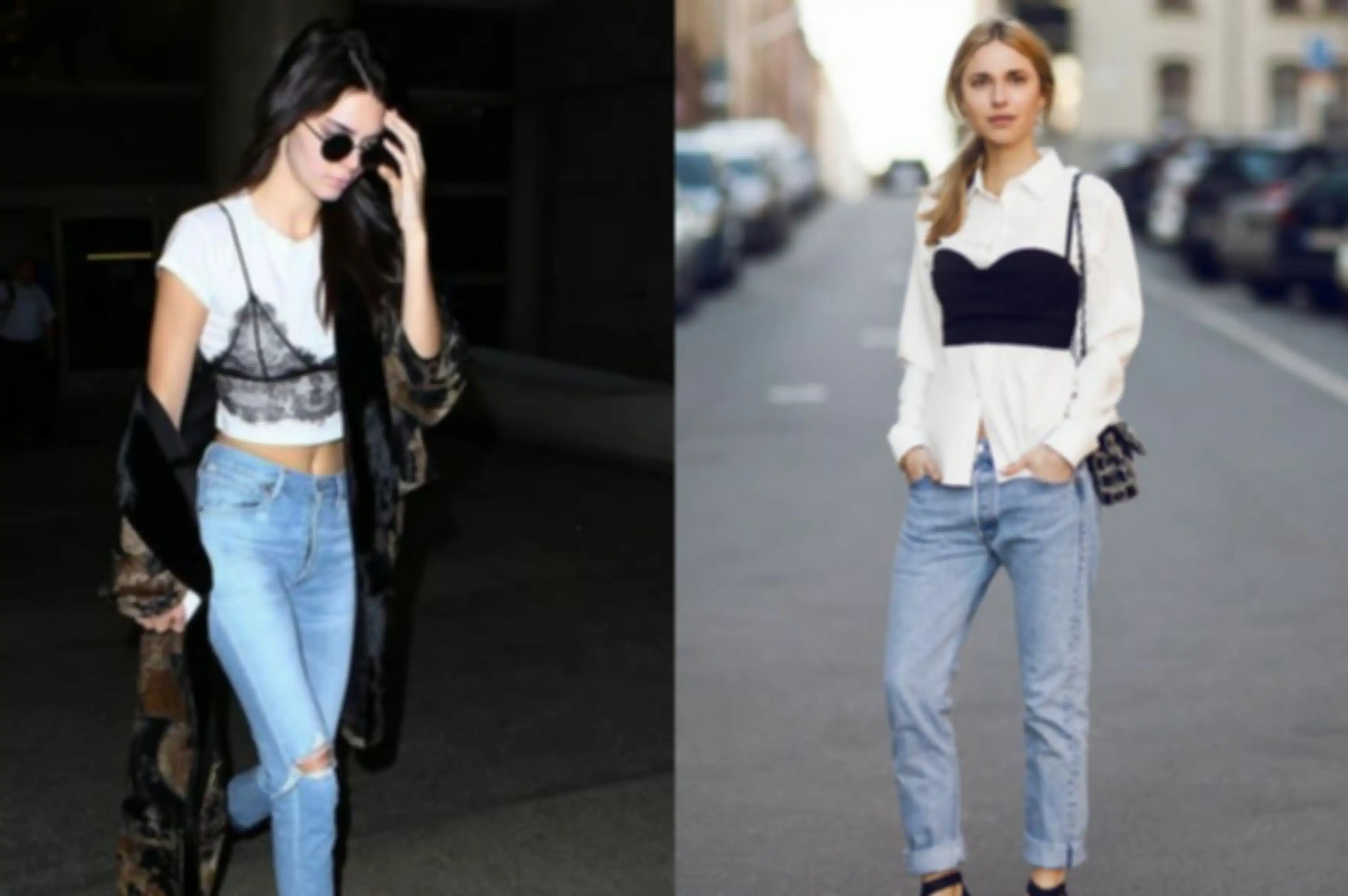 Inspirasi mix and match dengan bralette.
