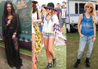 Deretan Busana Modis Selebriti Hollywood di Coachella Music Festival