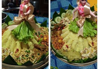 Nasi Tumpeng Kini Berbentuk Barbie, Jadi Sayang Dimakan