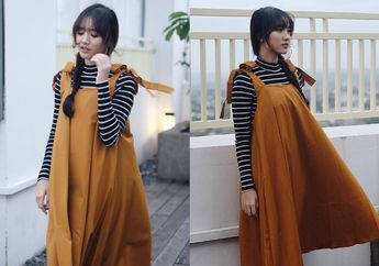 Ingin Tampil Gaya dengan Busana Motif Stripe, Contek Penampilan Febby Rastanty yuk!