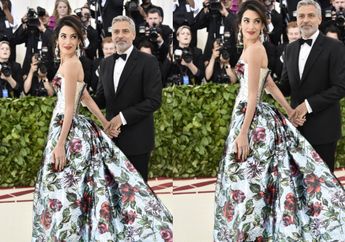 Kenakan Celana, Tampilan Stunning Amal Clooney Curi Perhatian di Acara Met Gala 2018