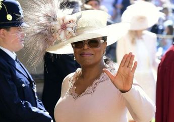 Hadiri Royal Wedding, Oprah Winfrey Tampil Anggun dalam Balutan Dress Pink