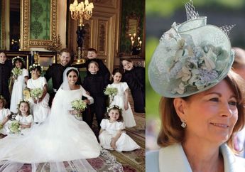 Intip Penampilan Stunning Carole Middleton, Ibu Kate Middleton di Pernikahan Pangeran Harry dan Meghan Markle
