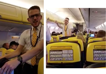 Pramugara Ryanair Tirukan Tarian Britney Spears di Dalam Kabin, Videonya Pun Viral