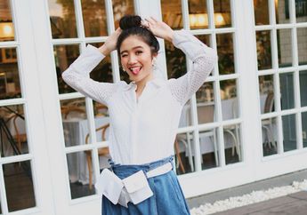 Mengintip Gaya Artsy Febby Rastanty dengan Outfit Printed, Fashionable Banget!