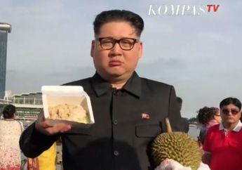 Tunggu Trump di Singapura, 'Kim Jong Un' Dapat Hadiah Durian dari Warga!