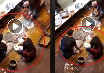 Viral Video Pegawai Restoran Mencuci Piring di Comberan, Netizenpun Geram