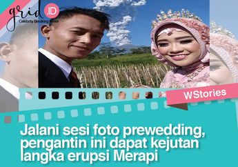 Foto Prewedding, Calon Pengantin Ini Dapat Kejutan Erupsi Merapi